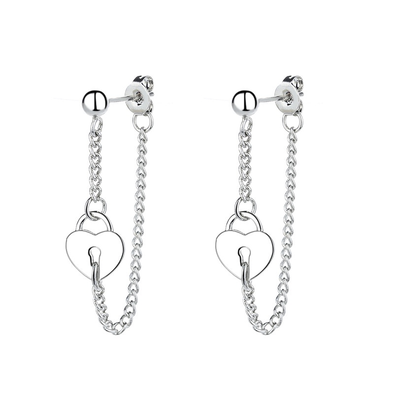 Love Lock Earrings Accessories Retro Trendy Fashion Personality