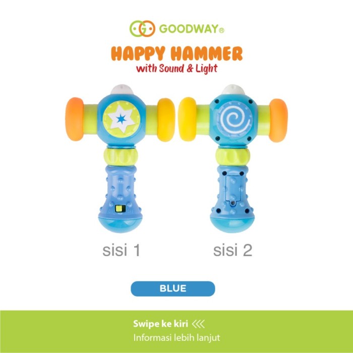 GOODWAY Happy Hammer Baby Toys Mainan Bayi Palu Sensory Light Sound