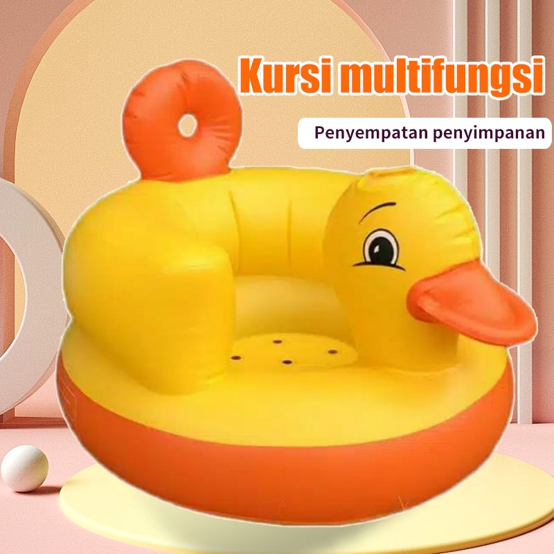 Sofa Kursi Makan Bayi belajar duduk  Baby  Chair Model Tiup Bebek Dengan Music -Bentuk binatang belajarduduk makan KURSI SOFA BAYI ADA MUSIK BAHAN PVC sofa angin Kursi portable