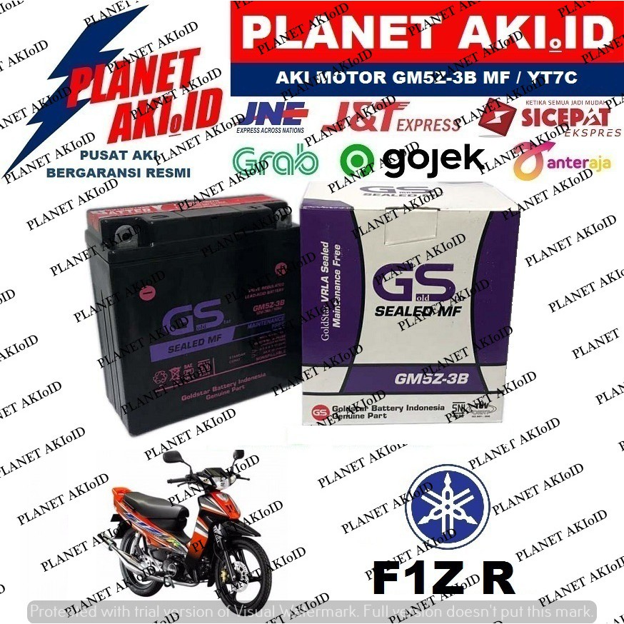 Aki Motor Yamaha F1Z R F1ZR GM5Z3B Accu Kering MF