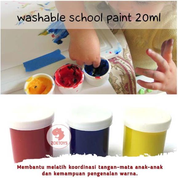 

Zoetoys Washable School Paint 20 ml | Peralatan Cat Melukis Anak