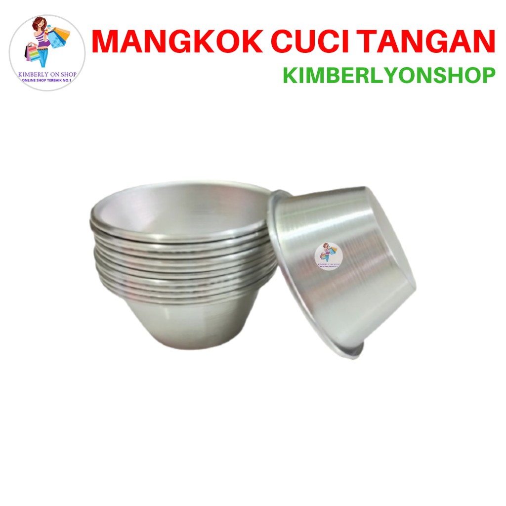 Kimberlyonshop Mangkok Kobokan/Cuci Tangan Aluminium