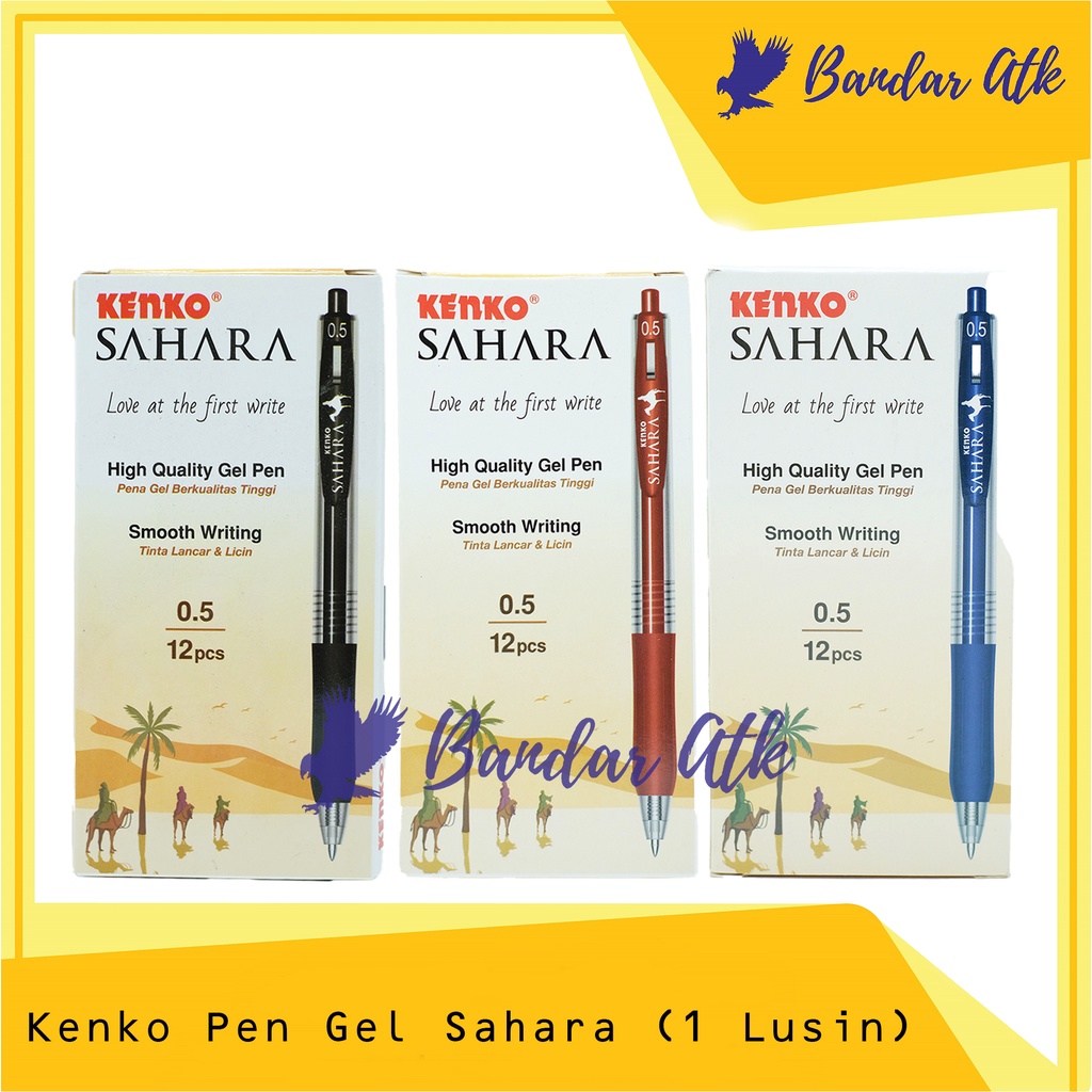 

KENKO GEL Pen Pulpen Pena Ballpoint SAHARA 0.5mm [1 LUSIN]
