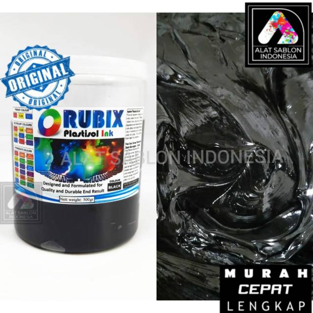 

Pus TINTA SABLON PLASTISOL RUBIX HITAM BLACK 500GR