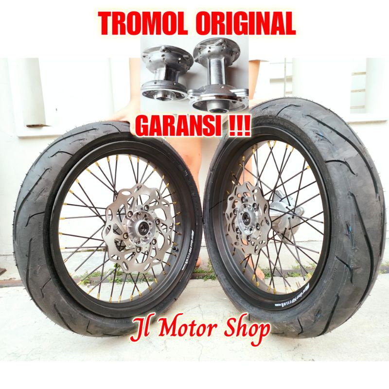 BAN VELG SUPER MOTO SUPERMOTO CRF 150 L KLX 150 WR 155 TROMOL WARNA Plus Ban