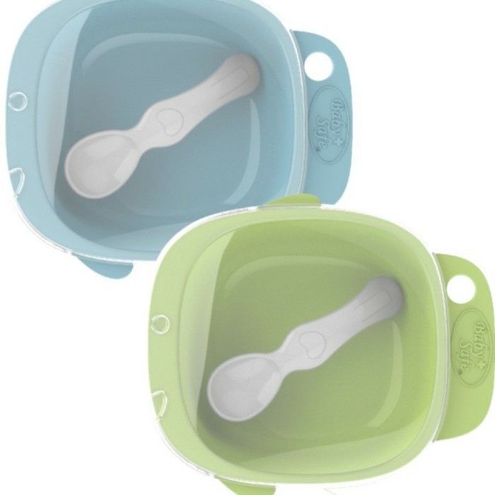 BABY SAFE Meal Bowl Mangkok Bayi dengan Sendok dan Tutup Babysafe