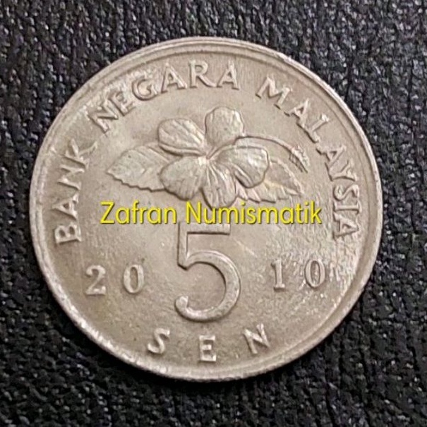 ZN1377. Uang Koin Asing 5 Sen Agong Malaysia
