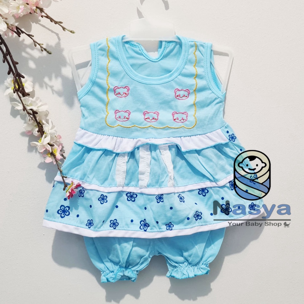 [N-001] Baju setelan bayi perempuan (0-6 bulan) motif buah lucu dan murah