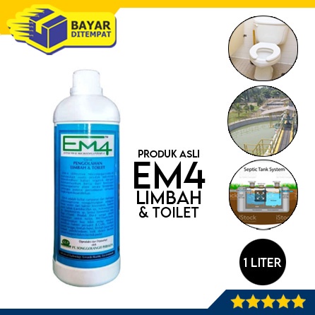 Pupuk Organik EM4 Pengolahan Limbah Toilet 1 Liter EM 4 Cair Fermentasi Murah BIRU