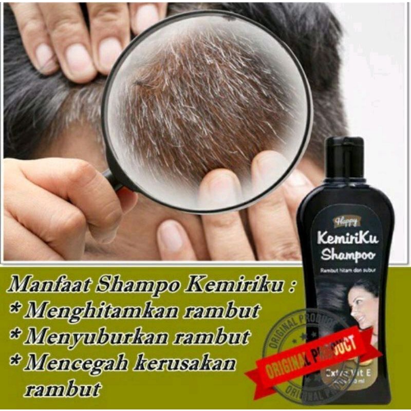 Happy kemiriku Shampo/Shampo kemiri hitam