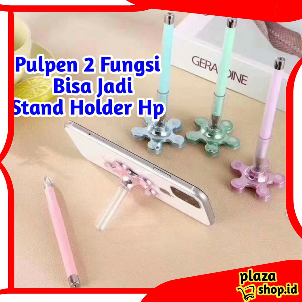 

Plazashop♨ COD P94 Stand Holder Hp Pena Unik Holder Hp Pulpen Gel Tinta Hitam Batam Import Murah