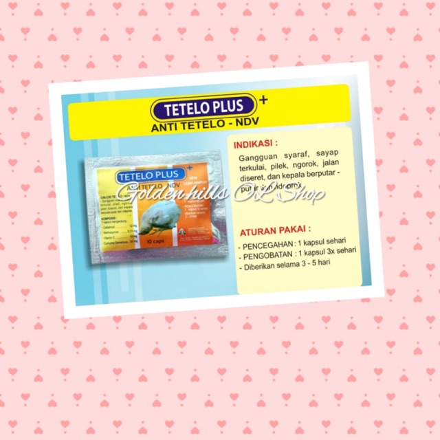Tetelo plus caps obat ayam anti tetelo ndv