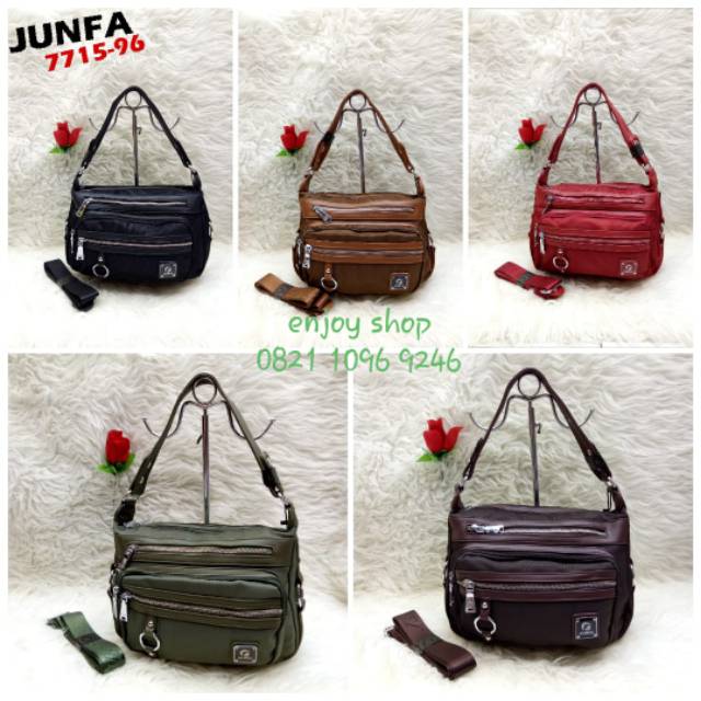 TAS WANITA JUNFA SELEMPANG KANVAS 7715-96 ORIGINAL