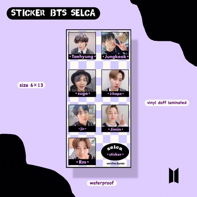 

sticker BTS foto selca untuk deco | sticker kpop bts | bangtan sticker deco | sticker bts