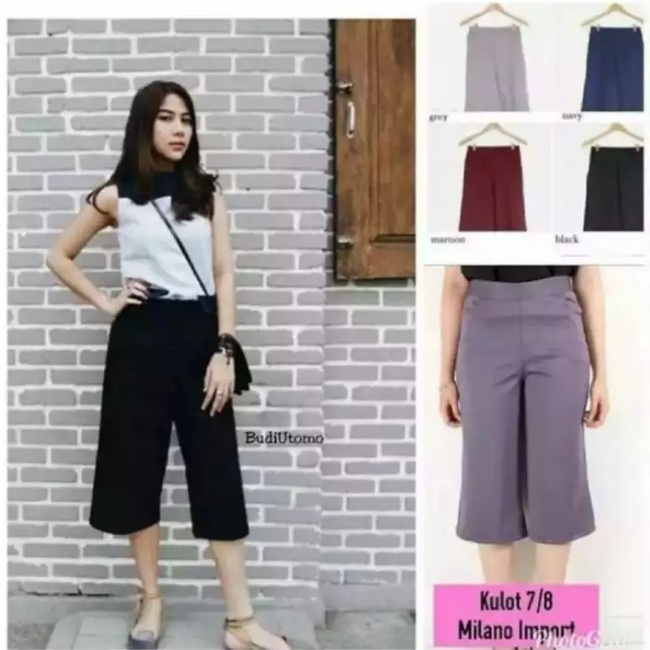 CELANA KULOT PENDEK WANITA JERSEY PREMIUM JUMBO KULOT SANTAI MAX 90 KG BISA COD