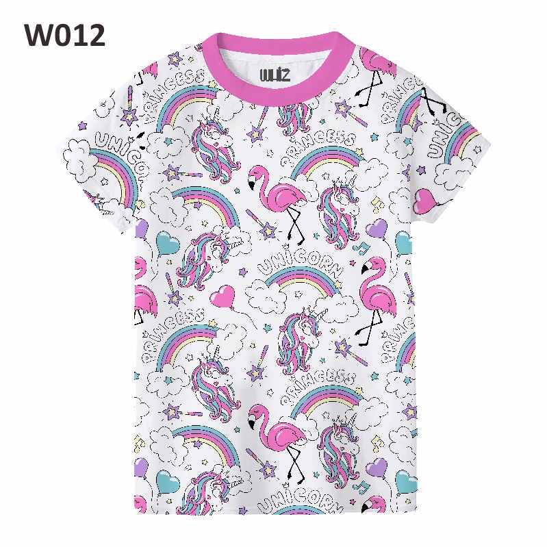 Kaos Anak Motif Unicorn bango Fullprint Unisex 1-5 tahun Perempuan laki-laki