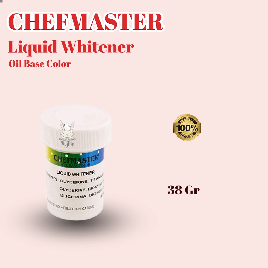 

CHEFMASTER LIQUID WHITENER FOOD COLOR 38 Gr / PEWARNA PUTIH MAKANAN