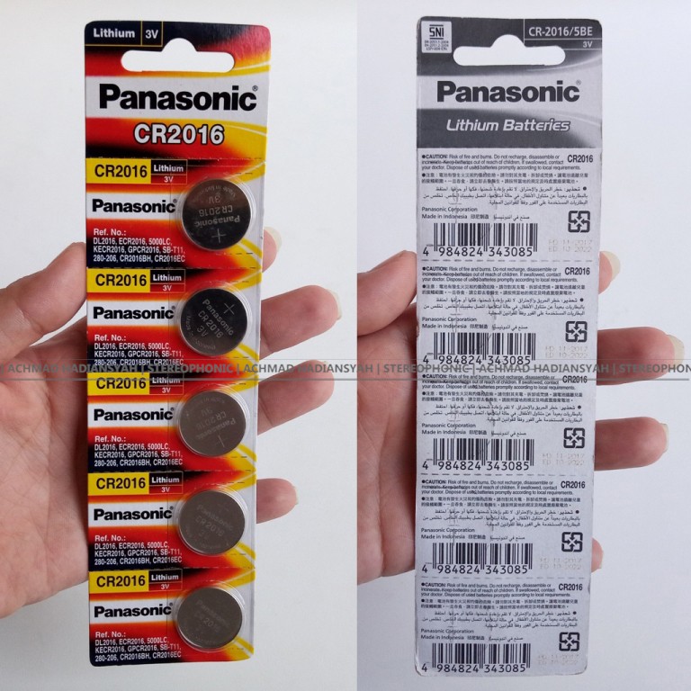 Original ORIGINAL PANASONIC Lithium Battery 3V CR2016 CR 2016 CR-2016 Batere CR2016 Baterai CR2016