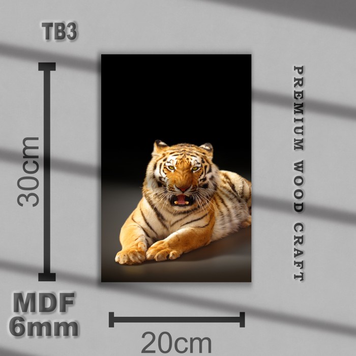 Poster Harimau Wall Decor - Hiasan Dinding Hewan - Pajangan Dinding