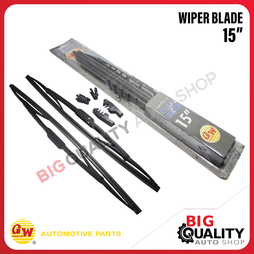 Karet kipas Kaca Wiper Blade Plat 1 Tingkat Universal 15 Inch