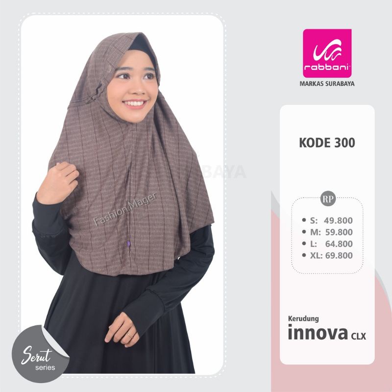 Kerudung Sekolah Instan Innova CLX Rabbani ORI