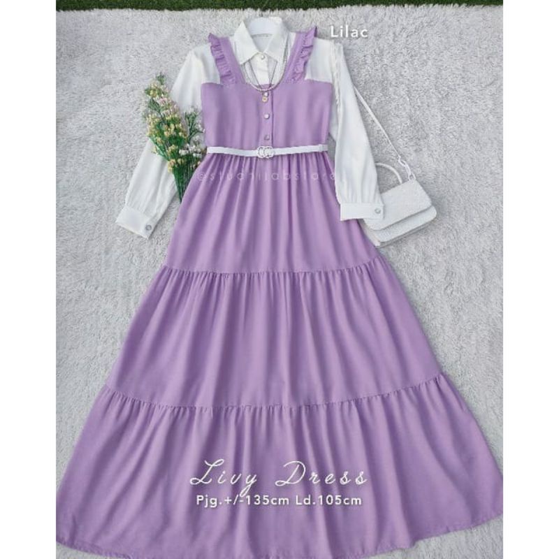 Livy dress trendy fashion wanita muslimah dress outer