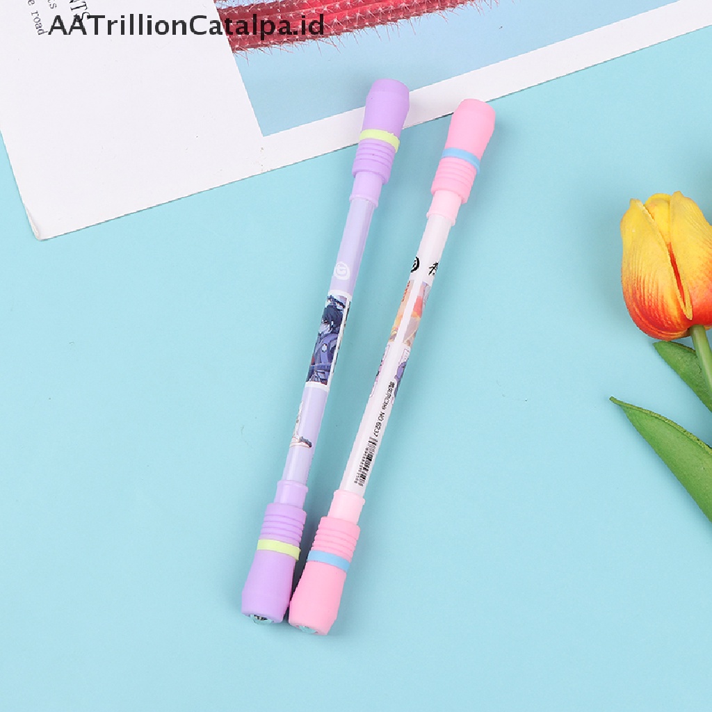 (AATrillionCatalpa) 1pc Mainan Pensil Putar Motif Kartun Lucu Untuk Perlengkapan Sekolah