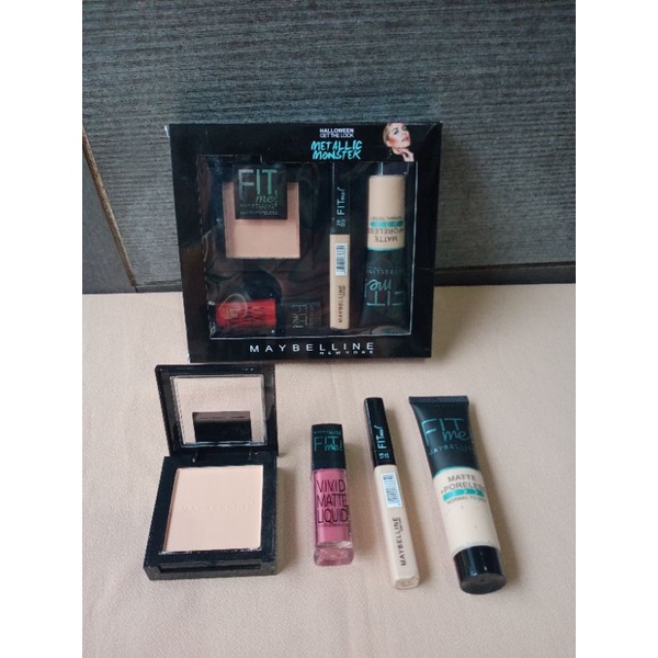 Paket Make Up Maybelline Fit Me 4in1 Lipsmatte Waterproof