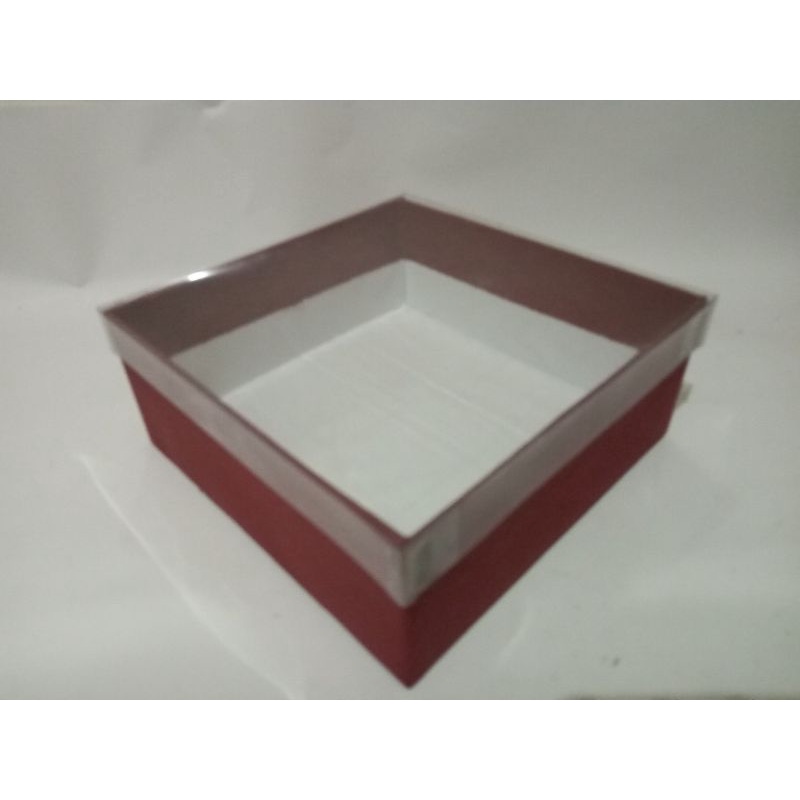 

box hantaran kue ukuran 25*25*8 tutup mika press
