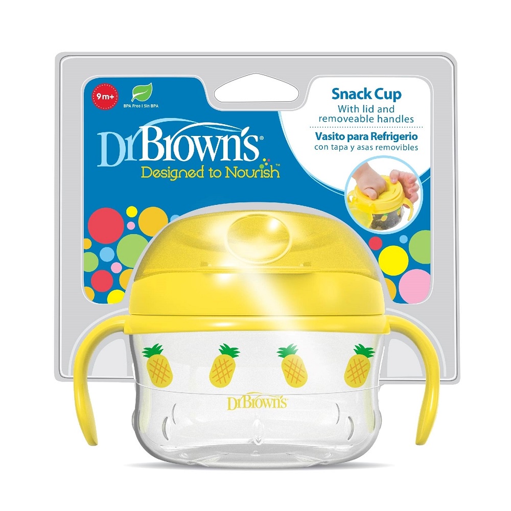 Dr Browns Snack Cup Wadah Cemilan Anak Bayi dengan Tutup dan Gagang yang Bisa Dilepas