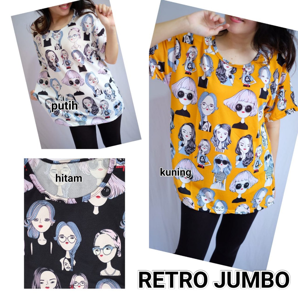 HB FO - Kaos Jumbo RETRO Warna