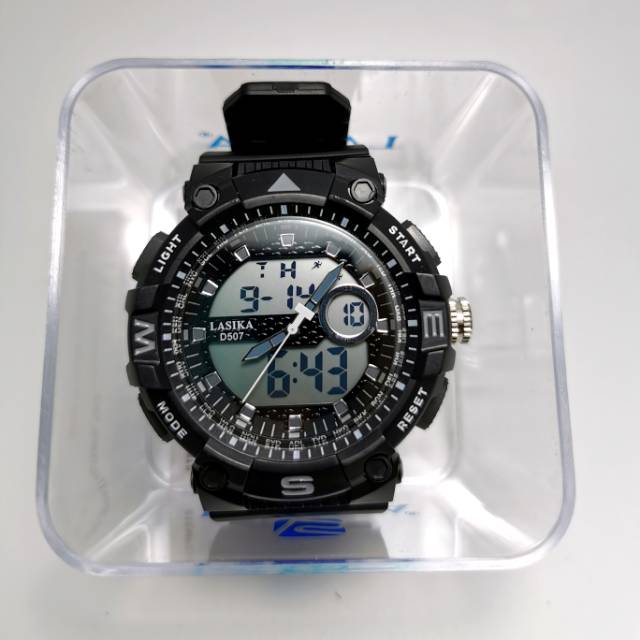 Jam tangan digital double time Sporty water Resist Lasika 507