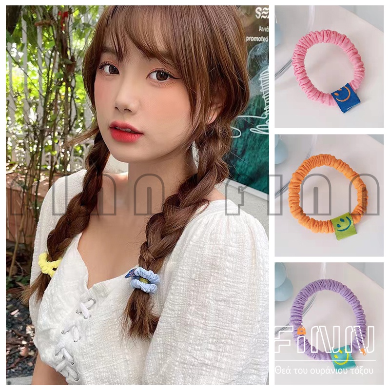 Srunchie Rambut Wanita Gaya Korea Candy Color Sweet Smile - Ikat Rambut Korean Import