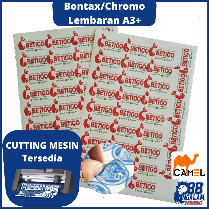 Jual Cetak Stiker Label Murah Stiker Bontak Stiker Chromo A3