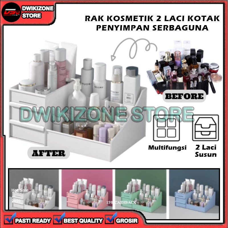 [GROSIR] RAK KOSMETIK LACI BESAR DRAWER KOTAK PENYIMPANAN MAKE UP COSMETIC STORAGE