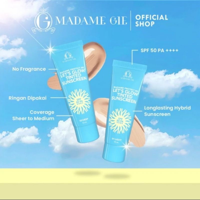 ☃Cutezz_Ching1☃Madame Gie Protect Me Let's Glow Tinted Sunscreen SPF 50 PA+++  35ml