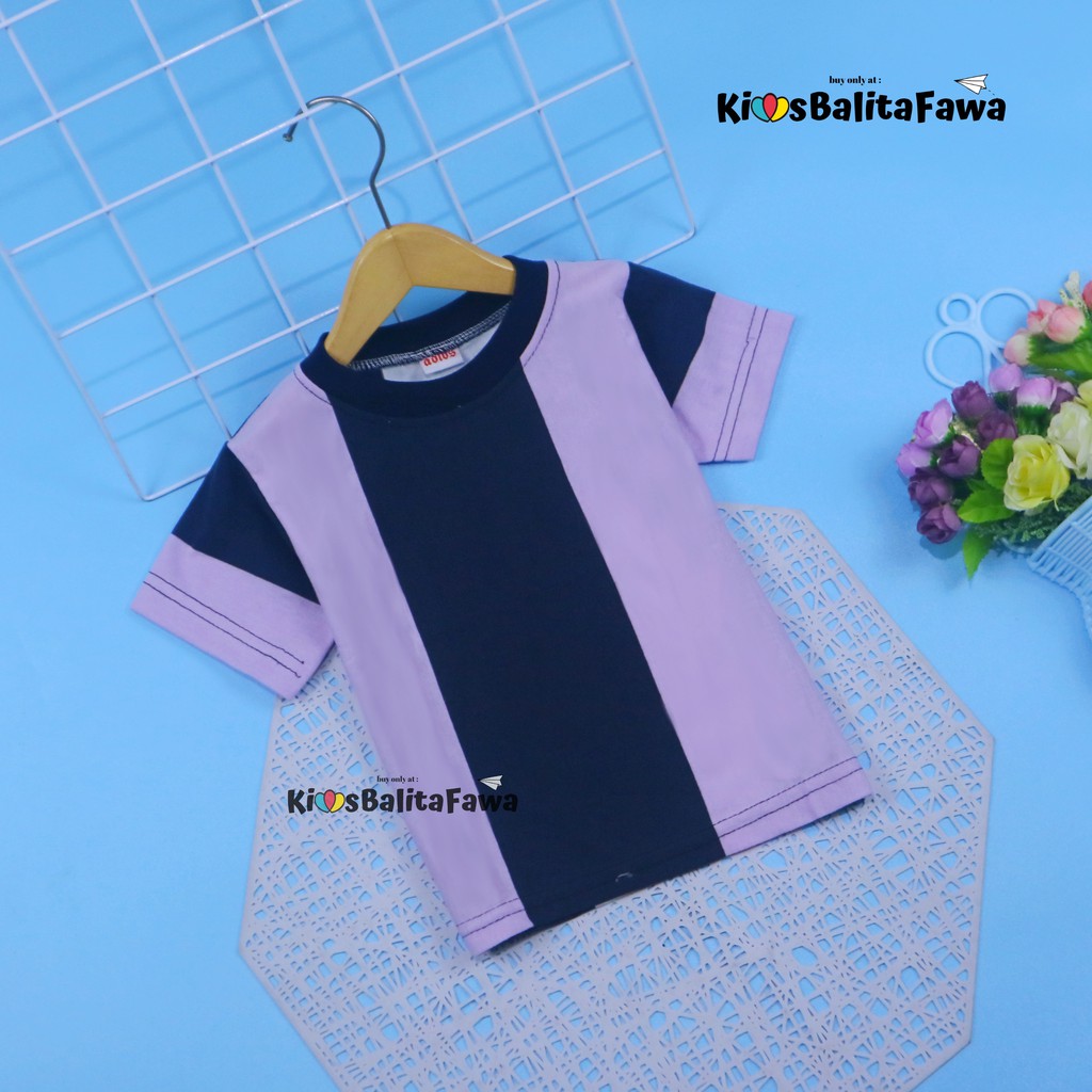 Kaos Geulis  uk 1-2 th / Kaos Anak GIRL Baju Anak perempuan Kaos Salur Cewe Kaos Lengan Anak