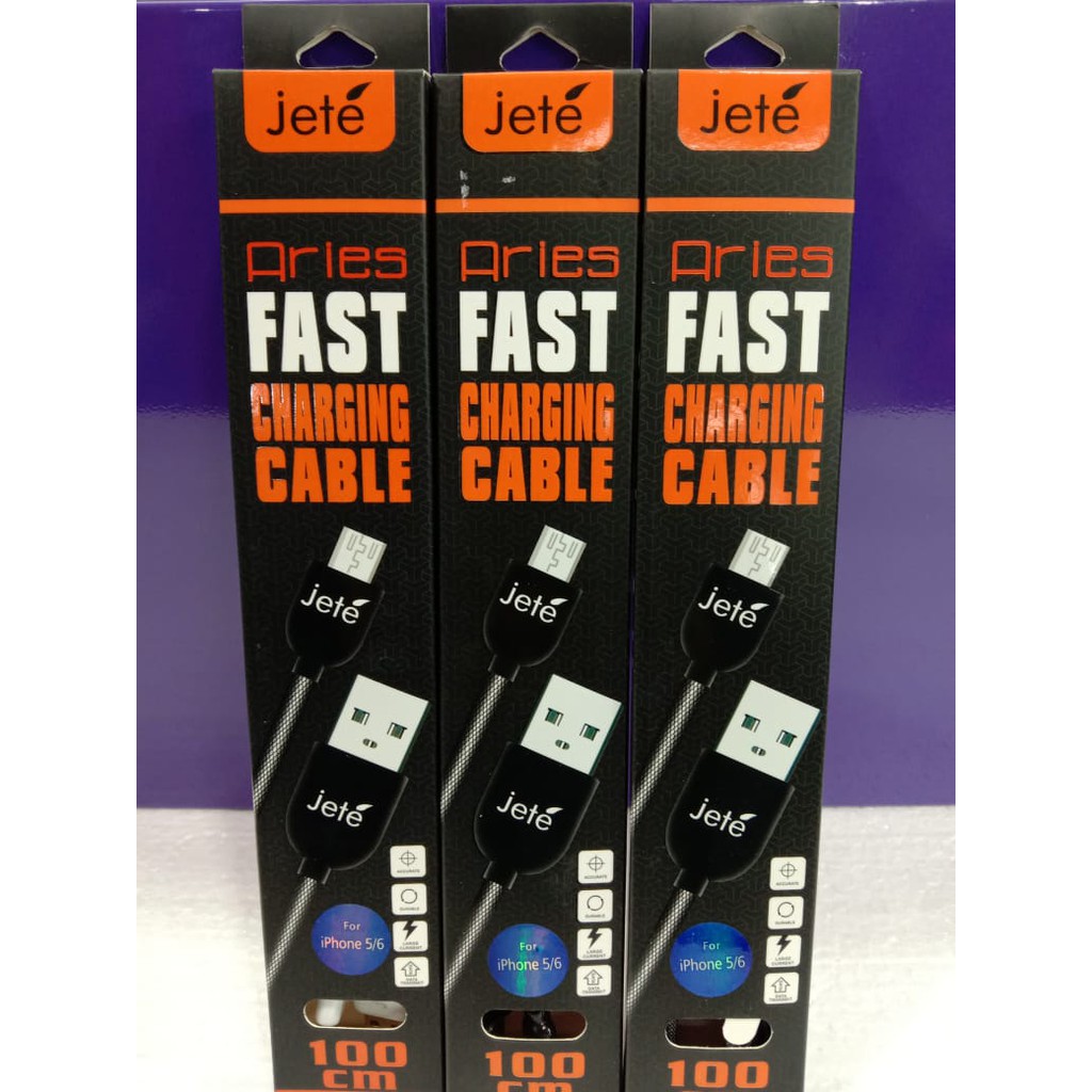 KABEL CHARGER JETE ARIES FOR IPHONE/MICRO/TIPEC