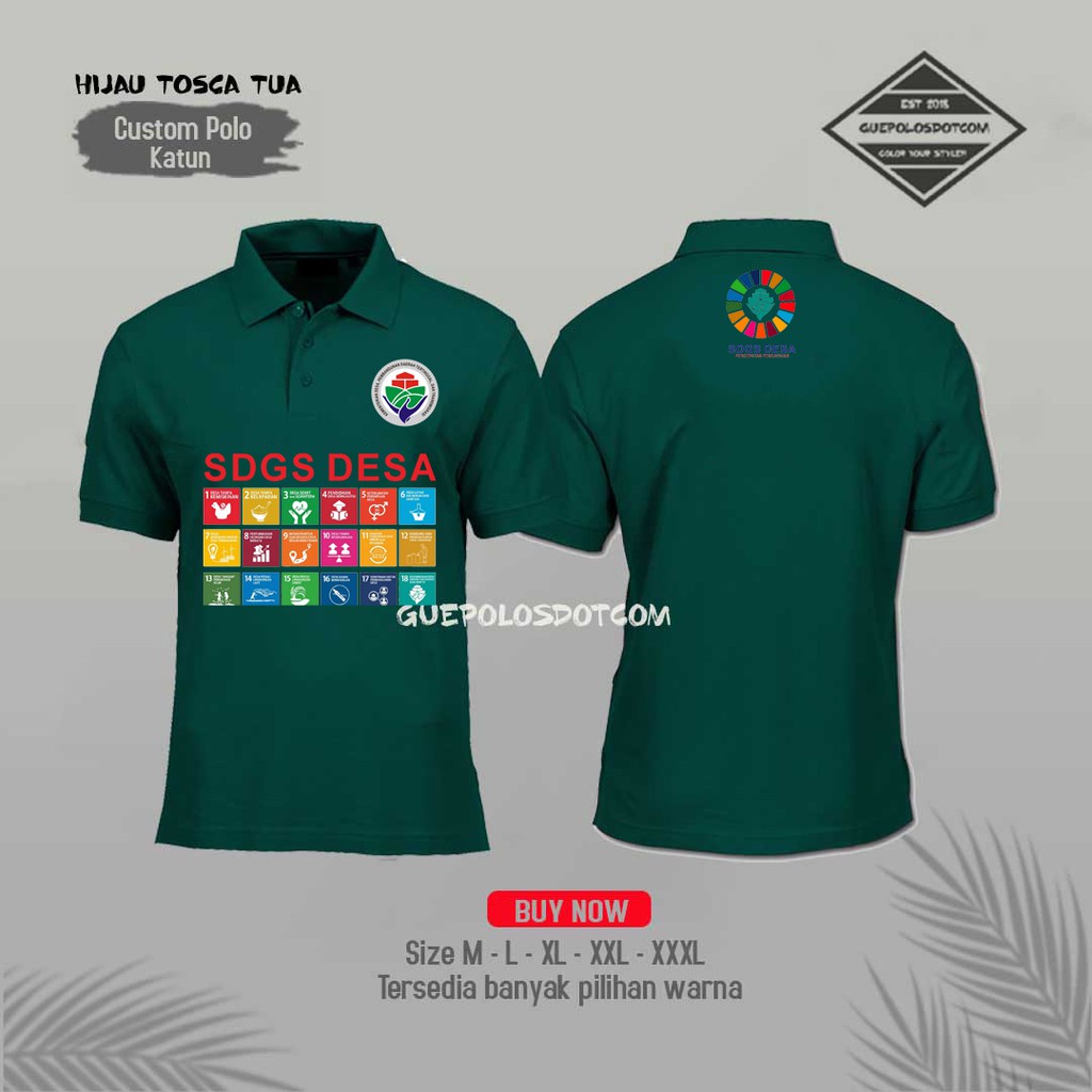 POLOSHIRT KEMENTERIAN DESA 05 - Kaos Polo SDGs Desa FREE NAMA DESA - Kaos SDGs KEMENDESA