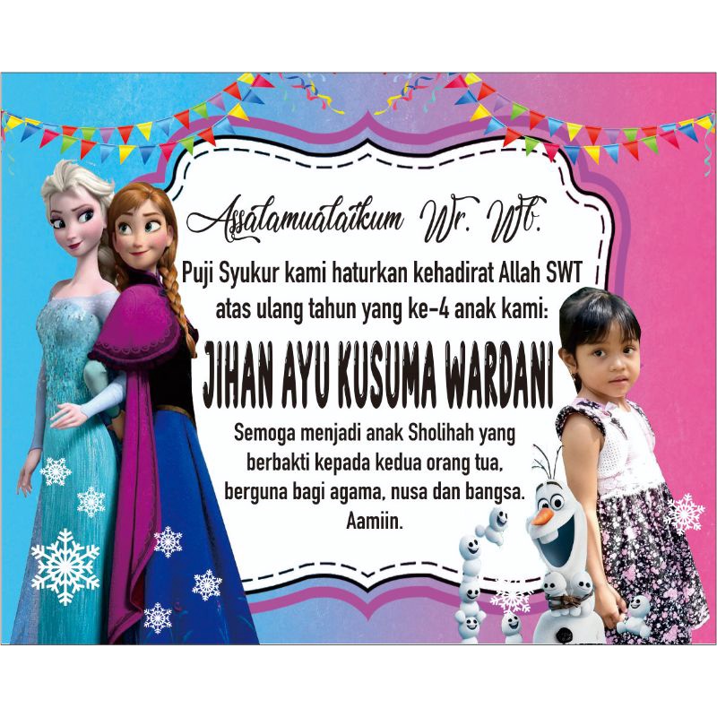 

isi63 pcs | stiker ultah anak FROZEN