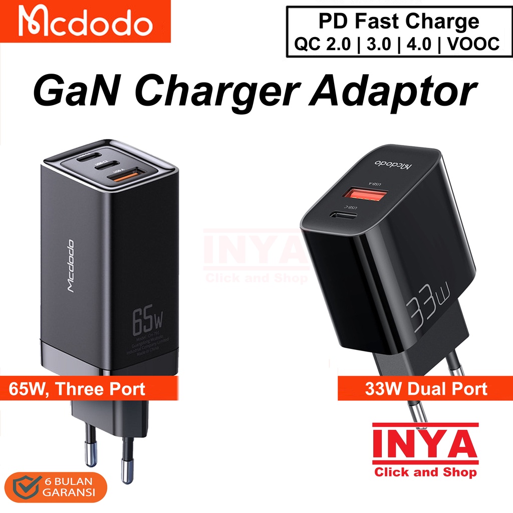 MCDODO CHARGER ADAPTOR - TRAVEL ADAPTOR - FAST CHARGING