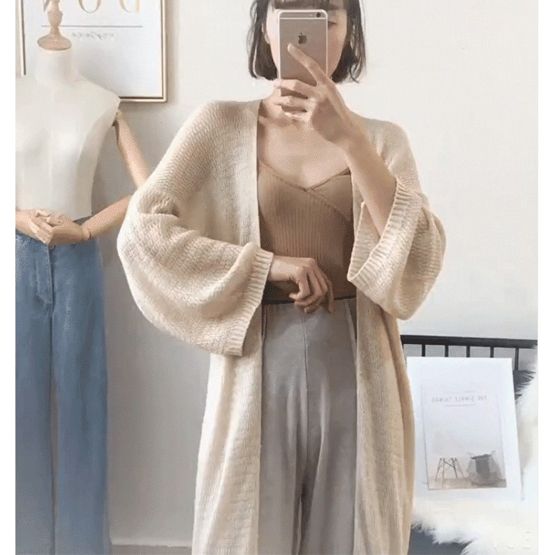 Cardigan korea rajut panjang premium