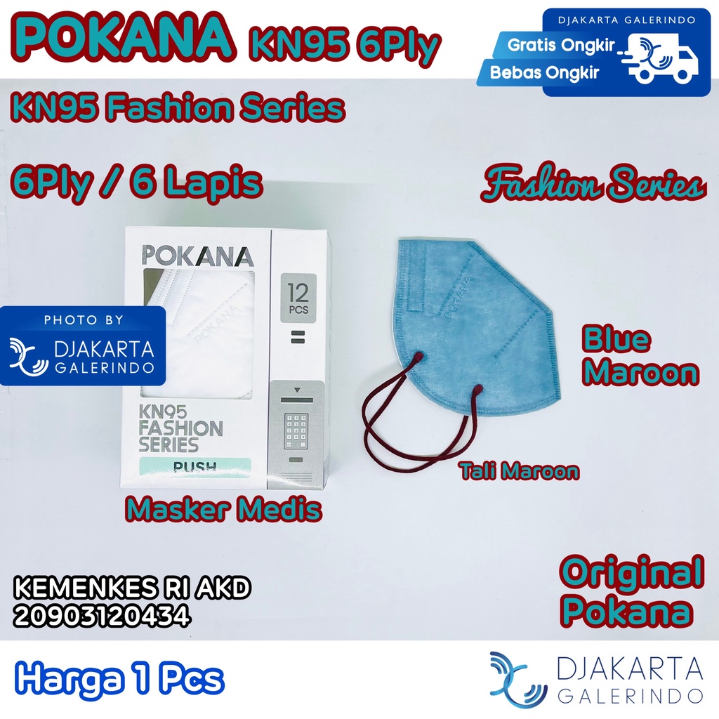 Masker POKANA KN95 6PLY Fashion Series Adult / Dewasa - Medical Mask / Masker Medis Fashion