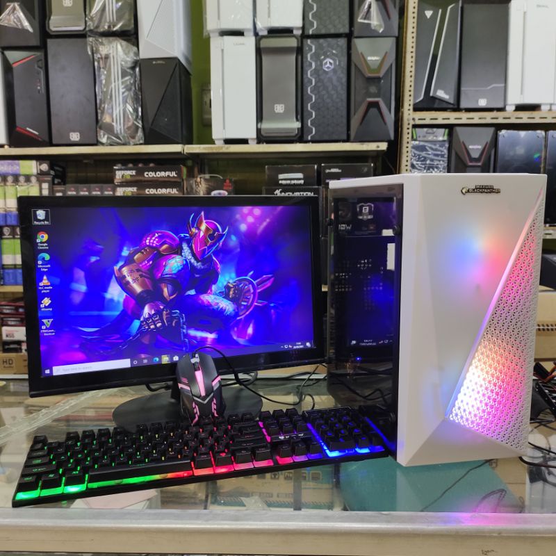 PC GAMING CORE I5 VGA 2GB RAM 8GB MONITOR 19 fulllset lengkap