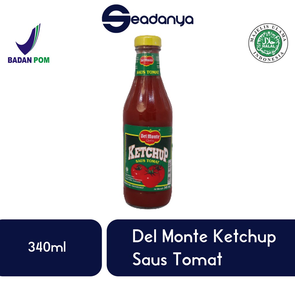 

Ketchup Saus Tomat Delmonte 340ml Del Monte - Halal MUI & BPOM