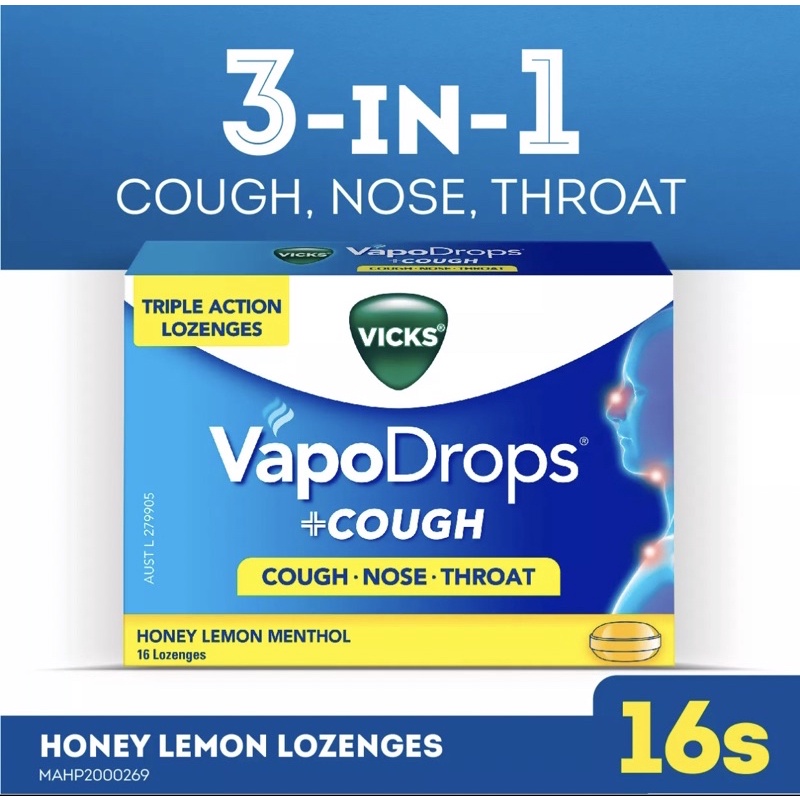 Jual (EXP05/2025) Vicks vapo drops 3in1 natural cough nose throat