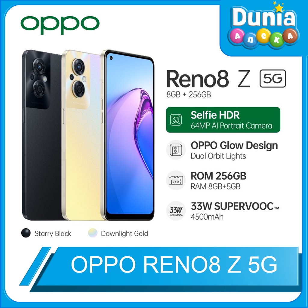 OPPO RENO8 Z 5G 8/256GB SMARTPHONE - GARANSI RESMI OPPO INDONESIA