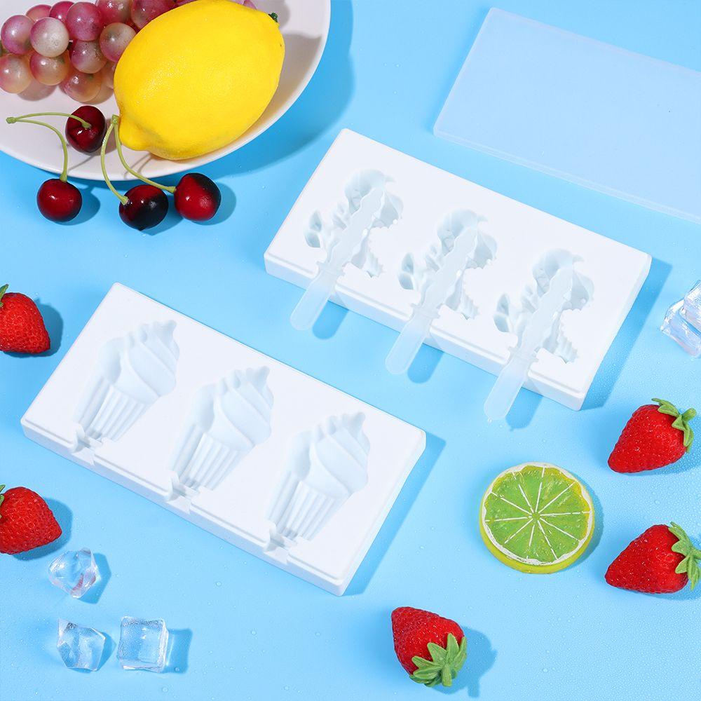 Solighter Cetakan Es Krim Silikon Dapur Coklat Jelly Ice Lolly Maker