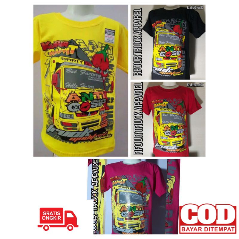 Baju Truk Oleng Anak // KAOS MOBIL ANAK // KAOS DISTRO ANAK  // KAOS CANTER MANIA ANAK