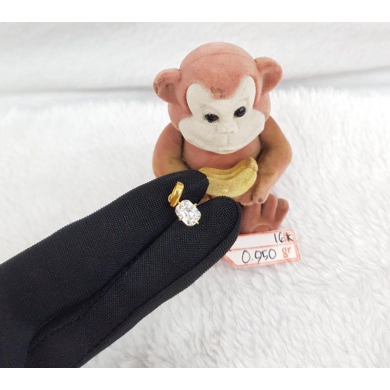 Lt1736E442E liontin mata kristal emas kuning asli fashion wanita simple berat 0.950 kadar 70% 16k